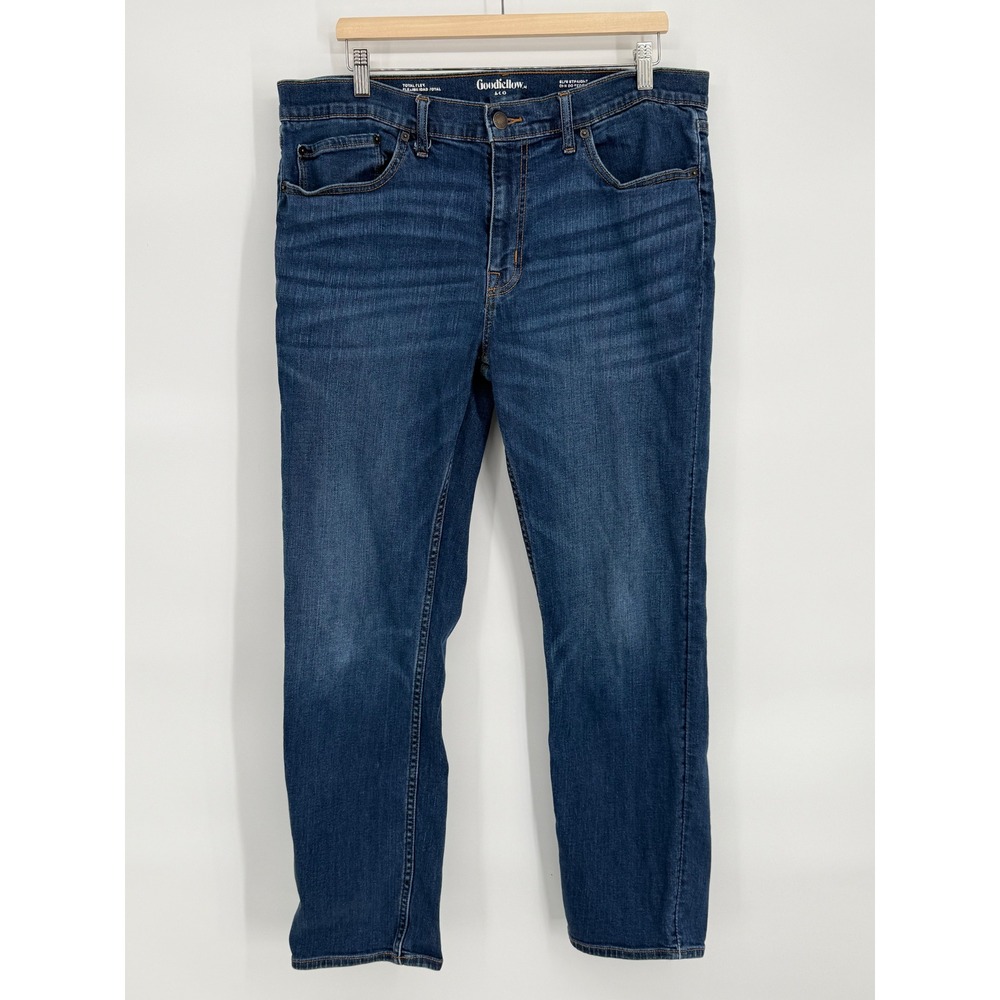 Goodfellow Co Slim Straight Fit Total Flex Mens Jeans Dark Wash Size‎ 38x32